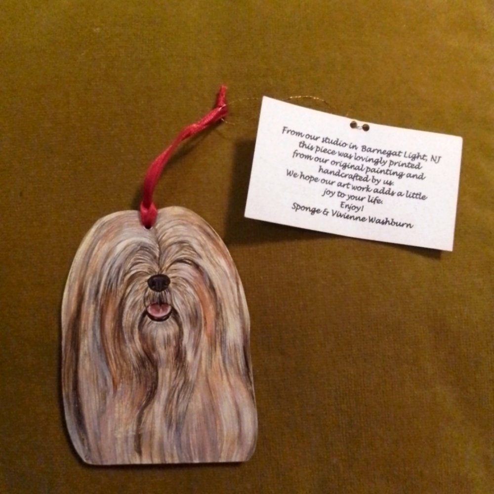 VINTAGE NEW LHASA APSO ORNAMENT